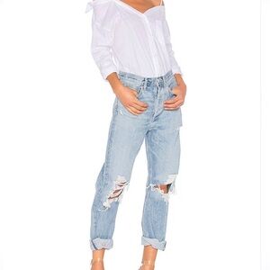 AGOLDE 90's Mid Rise Loose Fit in Fall Out. Size 27